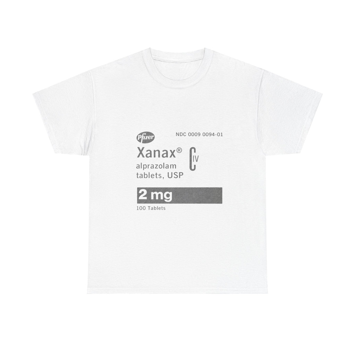 Xanax Prescription Label Vintage T-Shirt Reprint