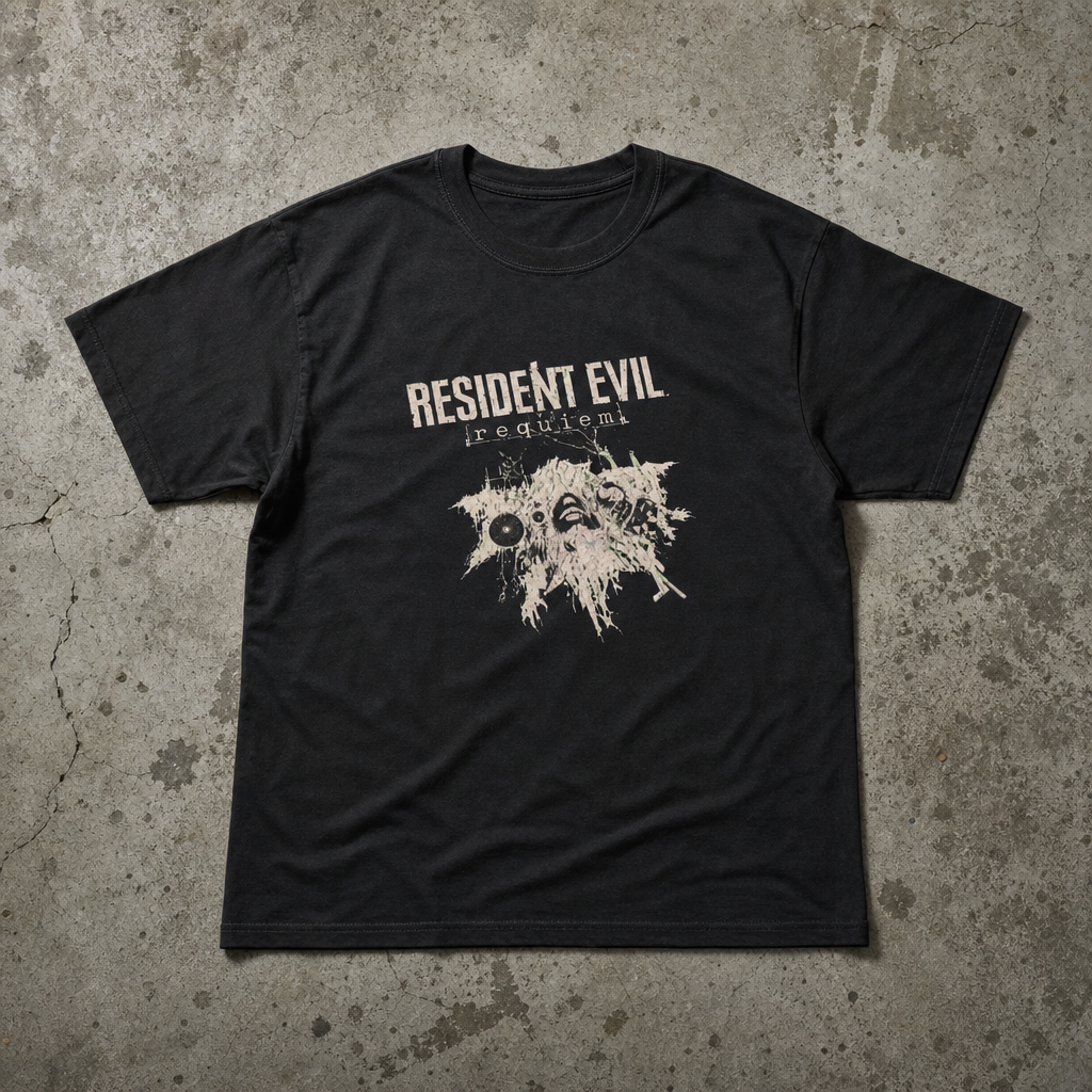 Resident Evil Requiem Vintage T-Shirt Reprint