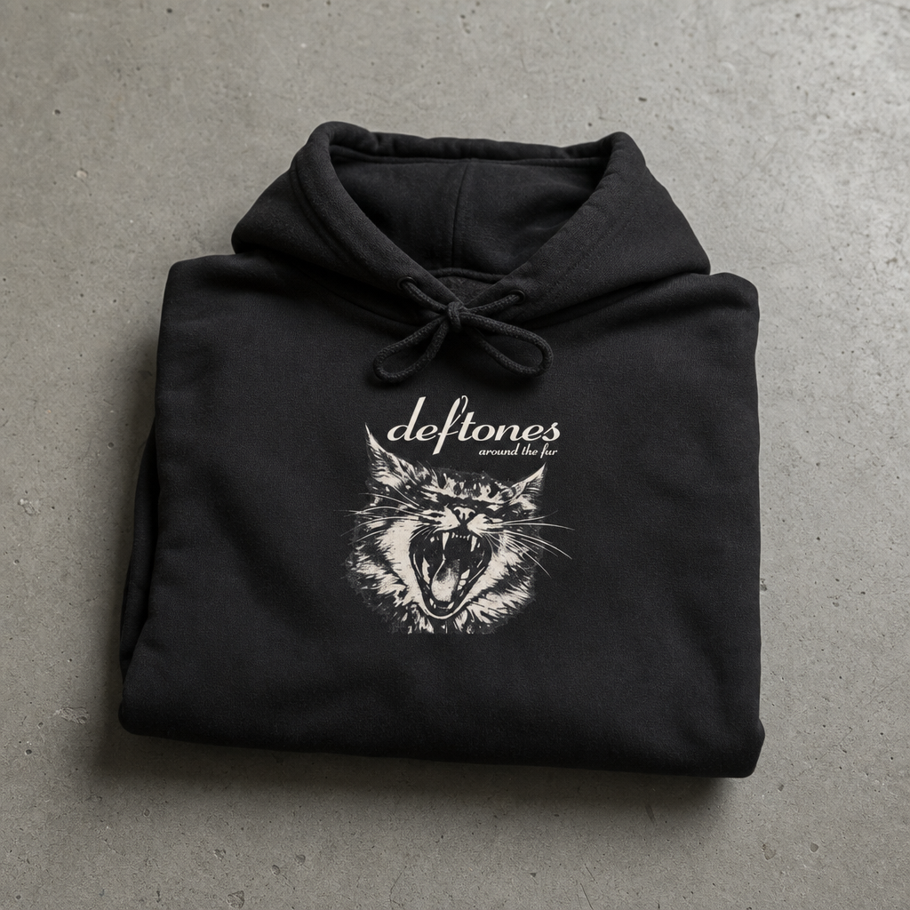 Deftones Cat Vintage Hoodie Reprint