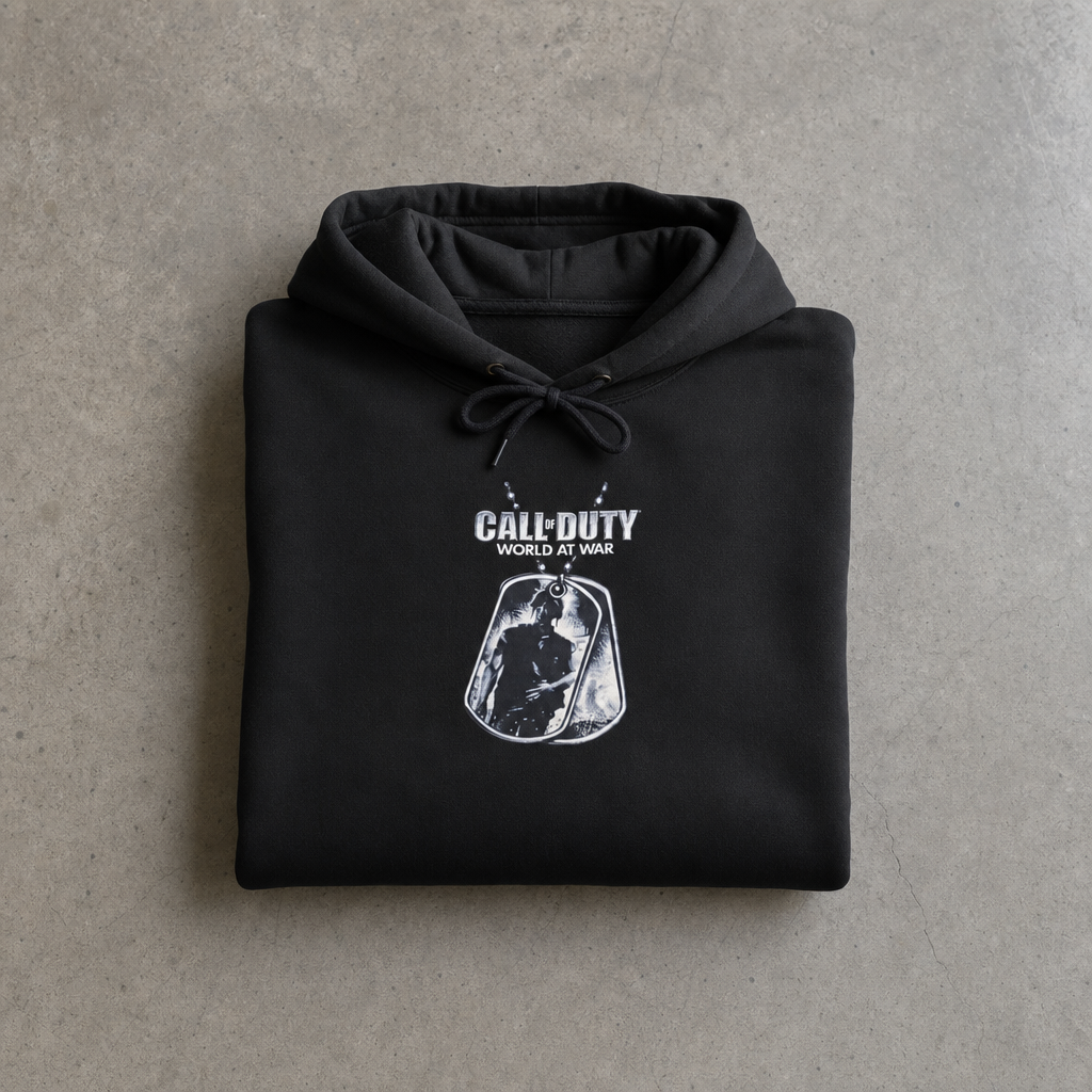 Call of Duty World at War Dog Tag Vintage Hoodie Reprint