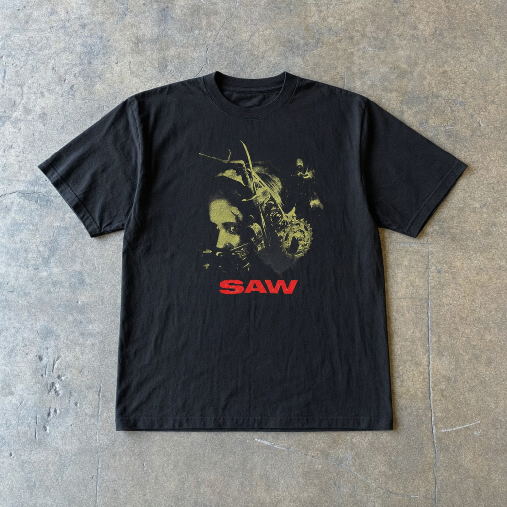 Saw Movie Promo Vintage T-Shirt Reprint