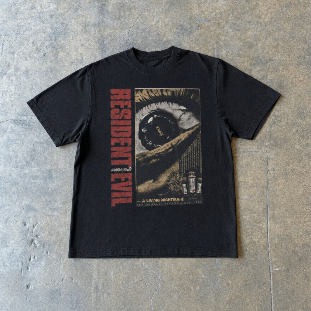 Resident Evil Living Nightmare Vintage T-Shirt Reprint
