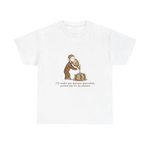 Curious George Pancake Stack Vintage T-Shirt Reprint